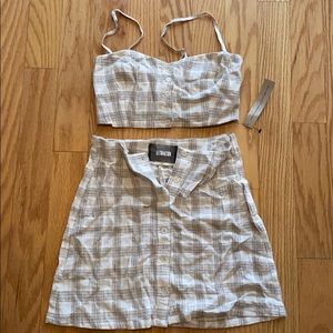 Reformation skirt and crop top set